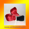 Red color belt with black seatbelt buckle